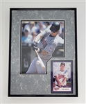 Joe Mauer Autographed & Framed Minnesota Twins Postcard Display w/ Beckett LOA