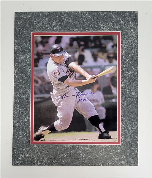 Harmon Killebrew Autographed & HOF Inscribed Matted 11x14 Photo