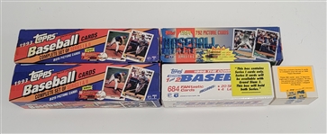 Lot of (4) Factory Sealed 1993, 1994, & 1995 Topps Baseball Complete Sets