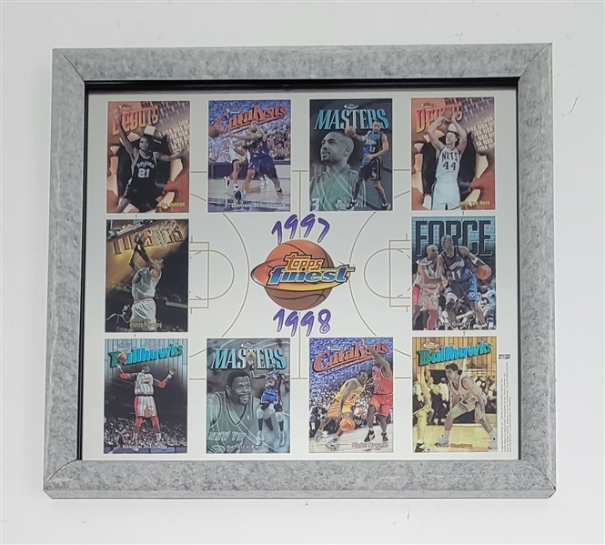 NBA Topps Finest 1997-1998 Framed Mirror Card Set