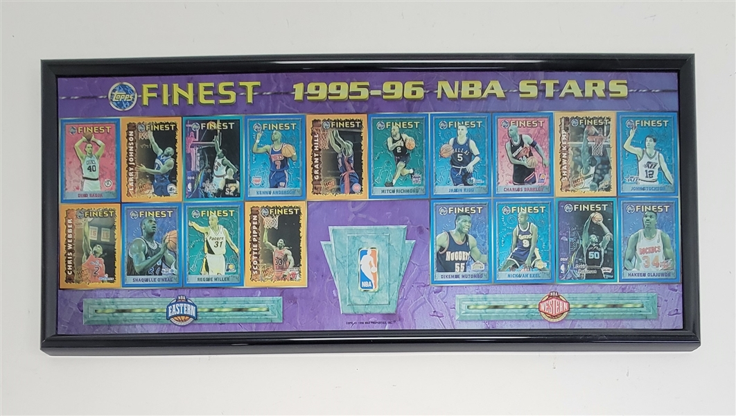 1995-96 Topps Finest NBA Stars Framed Promotion Display