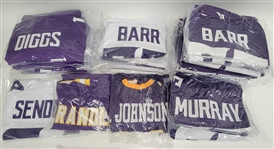 Lot of 25 Former Minnesota Vikings Players Unsigned Custom Jerseys