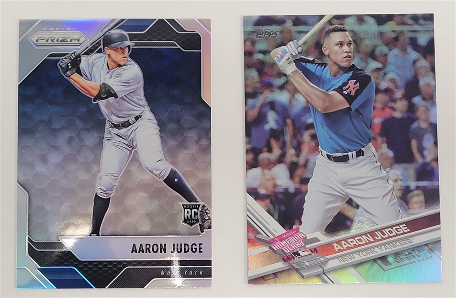 Lot of (2) Aaron Judge 2017 Topps & Panini Rookie Cards