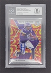 Justin Jefferson Autographed 2020 Panini Mosaic Reactive Gold #270 Rookie Card Beckett Slabbed