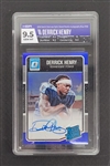 Derrick Henry 2016 Panini Donruss Optic Rated Rookie Autographs Blue #165 Rookie Card LE #4/75 HGA 9.5