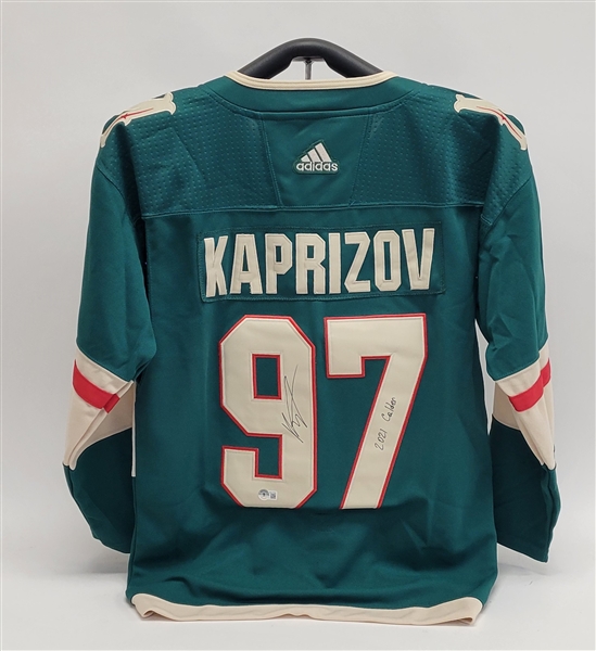 Kirill Kaprizov Autographed & Inscribed Minnesota Wild Jersey Beckett