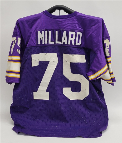 Keith Millard 1989 Minnesota Vikings Game Used Jersey w/ Dave Miedema LOA & Letter of Provenance From Tommy Kramer *DPOY Season*