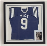 Tommy Kramer Framed 1976 Rice University Jersey Worn on "The Bob Hope Show" w/ Letter of Provenance From Tommy Kramer