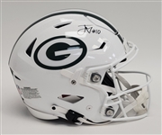 Jordan Love Autographed Riddell Green Bay Packers Winter Warning Full Size Authentic SpeedFlex Helmet Beckett