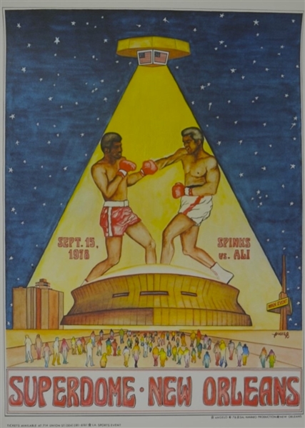 Muhammad Ali vs. Leon Spinks 1978 Fight Poster