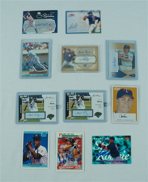 MLB Collection of 11 Autographed Baseball Cards