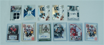 NFL Collection of 11 Game Used & Autographed Football Jersey Cards w/ Mario Williams & Roy Williams