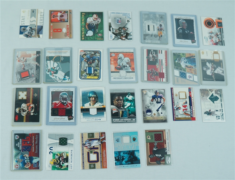 NFL Collection of 26 Game Used Football Jersey & Patch Cards w/ Steve Young, Terrell Owens, Marshall Faulk