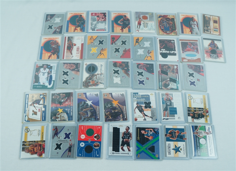 NBA Collection of 37 Game Used Basketball Jersey & Patch Cards w/ Vince Carter & Tracy McGrady