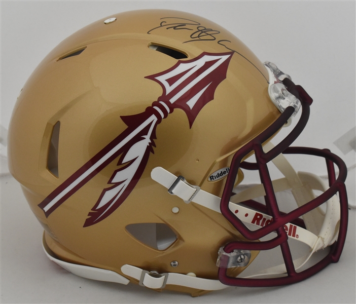 Deion Sanders Autographed Florida State Seminoles Full Size Authentic Helmet Beckett