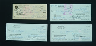 NFL Lot of 4 Signed Checks w/ Wes Chandler