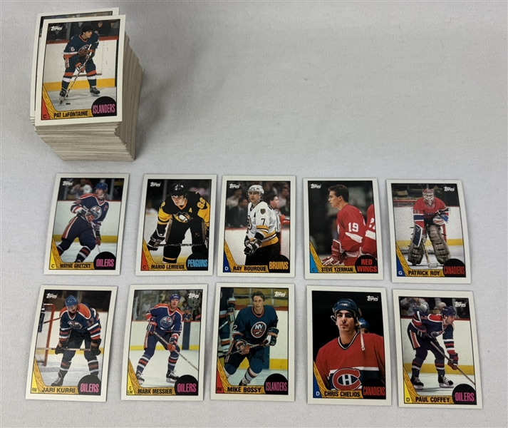 1987 Topps Hockey Card Set w/ Wayne Gretzky & Mario Lemieux