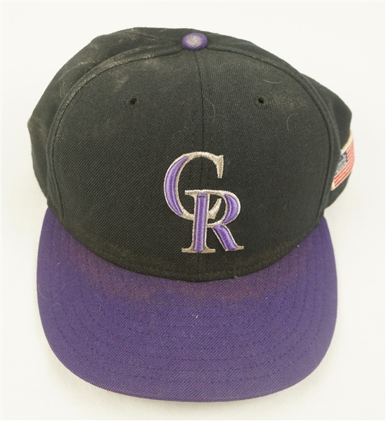 Ron Gant 2001 Colorado Rockies Game Used Hat