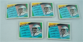 Philadelphia Eagles Lot of (5) Topps 1984 Football Card Team Sets