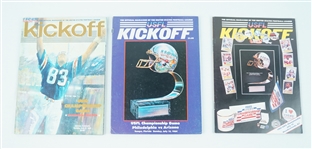 Lot of 3 USFL 1983-1985 Championship Game Programs