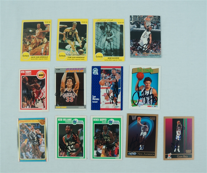 Lot of 13 NBA Autographed Cards w/ Stephon Marbury