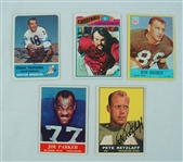 Lot of 5 Vintage NFL Autographed Football Cards