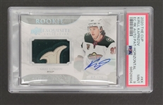 Kirill Kaprizov 2020 The Cup Exquisite Collection Rookie Auto Patch Horizontal Rookie Card LE #2/25 PSA 9