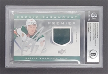 Kirill Kaprizov Autographed 2020-21 Upper Deck Premier Rookie Paramount Jerseys Rookie Card Beckett Slabbed