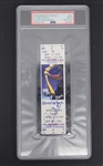 Paul Molitor Autographed 3,000th Hit Ticket Beckett PSA 9