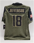 Justin Jefferson Autographed Minnesota Vikings "Salute to Service" Jersey Beckett