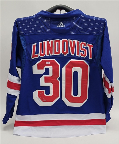 Henrik Lundqvist Autographed New York Rangers Adidas Jersey Beckett