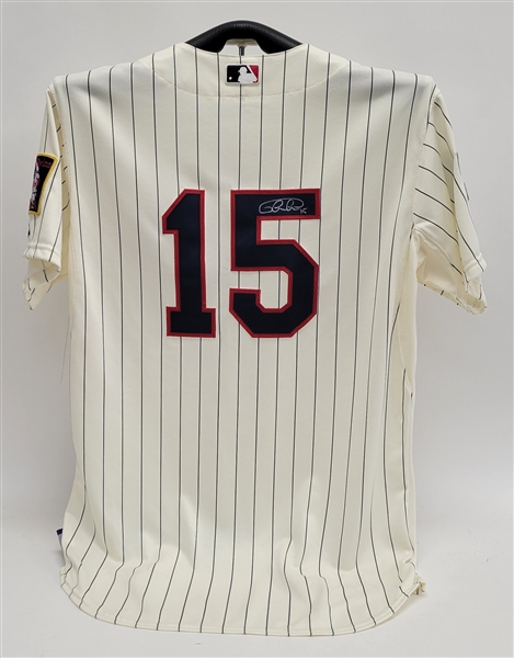 Glen Perkins 2014 Minnesota Twins Game Used & Autographed Jersey MLB