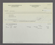 Prince RARE Signed Check w/ JSA LOA & Letter of Provenance