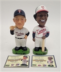 Lot of 2 Harmon Killebrew & Rod Carew Autographed Minnesota Twins Giveaway Bobbleheads Beckett