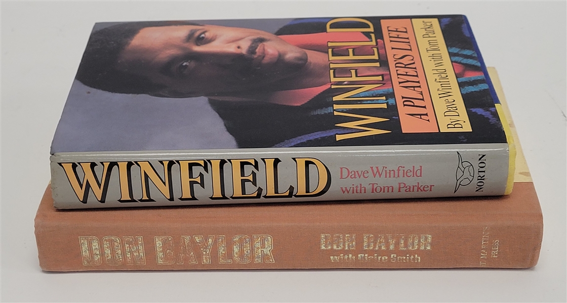 Lot of 2 Dave Winfield & Don Baylor Autographed Books Beckett