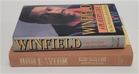 Lot of 2 Dave Winfield & Don Baylor Autographed Books Beckett