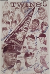 1965 Minnesota Twins Team Signed Poster w/ Beckett LOA