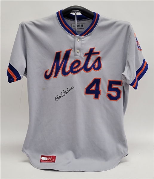 Bob Gibson 1981 New York Mets Game Used & Autographed Coaches Jersey Beckett w/ Dave Miedema LOA