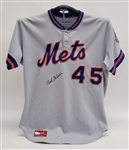 Bob Gibson 1981 New York Mets Game Used & Autographed Coaches' Jersey Beckett w/ Dave Miedema LOA