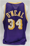 Shaquille ONeal 1997-98 Los Angeles Lakers Game Used & Autographed Jersey PSA/DNA w/ Dave Miedema LOA