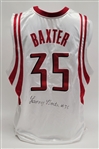 Lonny Baxter 2005-06 Houston Rockets Game Used & Autographed Jersey w/ Dave Miedema LOA