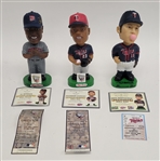 Lot of 3 Minnesota Twins Autographed Giveaway Bobbleheads