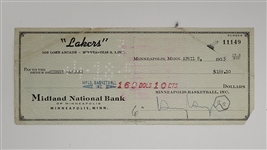 Sid Hartman Signed Check From 1955