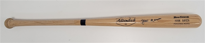 Hank Aaron Autographed Adirondack Bat w/ JSA LOA