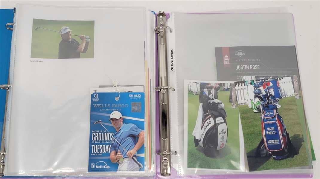 Miscellaneous Golf Brochure & Photo Collection w/ Autographs