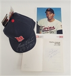 Tony Oliva Autographed Lot of 3 - Autographed Hat, 8x10 Photo, & Book