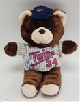 Kirby Puckett Autographed Minnesota Twins Teddy Bear JSA