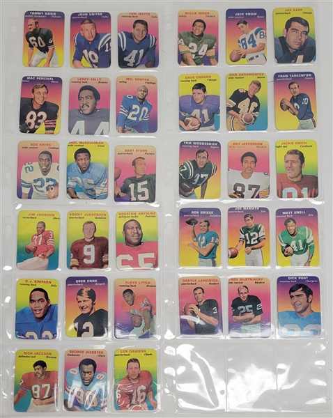 1970 Topps Super Glossy Football Complete Set of 33