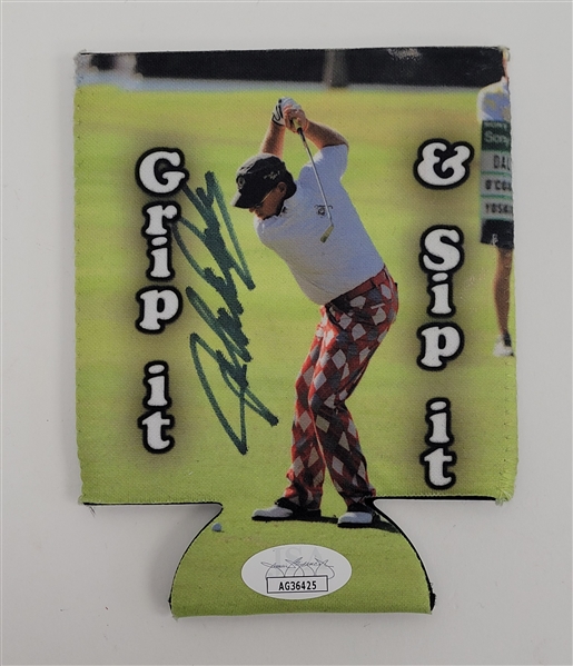 John Daly Autographed Beer Koozie JSA