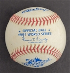 Rare 1991 World Series Game Used Baseball